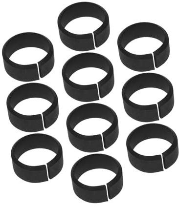 Anillo Central del Cubo 10 Piezas Acero Manganeso 65 Negro | Posicionamiento Estable de Tuercas, Diseño Ligero, para Rueda de Coche y Uso en Camión o Camioneta