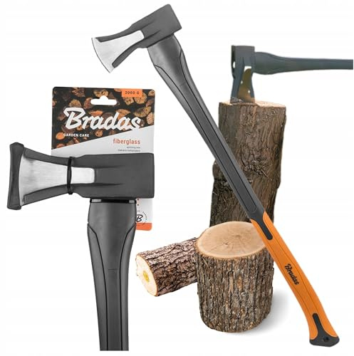 Bradas Garden Care – Spaltaxt - äxte - Beil aus gehärtetem Stahl & Fiberglas - Perfekt für Holzspalten & Gartenarbeit - Garten – Spalthammer – KT-SF2150 – 1500g