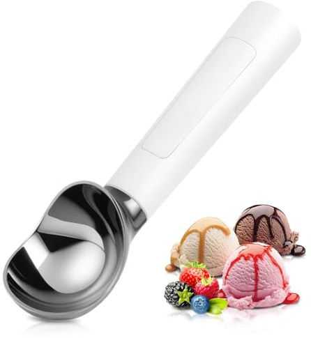 Porzionatore Elettrico Riscaldato per Gelato - Cucchiaio Gelato Ricaricabile con LED, Riscaldamento Rapido a 70°C/158℉ per Ghiaccio Duro, Impermeabile IP67, Facile da Pulire e Usare