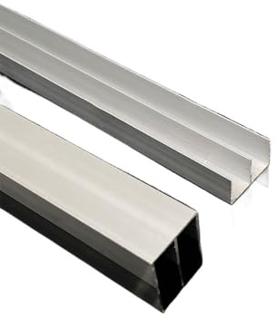Sliding Door Rail Guide - 2.5cm Wide Double Track for 5-10mm Thick Glass, Wood, Acrylic - Easy Installation