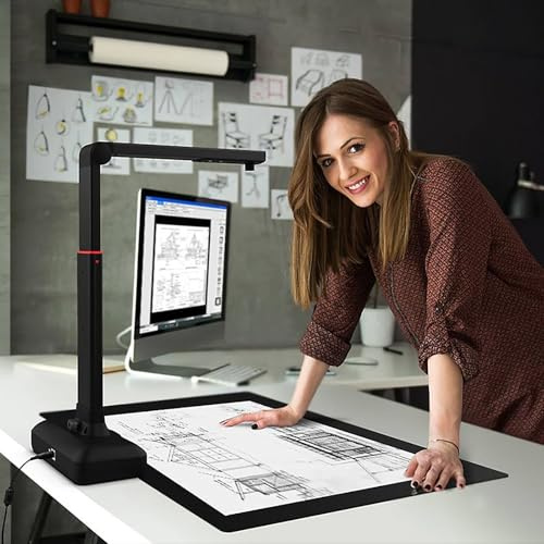 23 Million Pixels Large Format Camera Scanner, A2 Overhead Scanner, Adjustable Lens Height, Equipped with Intelligent Algorithms, SDK Technical Support, OCR Text Recognition for Large Format Documents