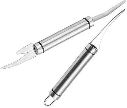 VERDANVERSE 2pièces Couteau Décortiqueur Crevettes Acier Inoxydable Outil De Cuisine Professionnel pour Nettoyage Et Épluchage Rapide des Crevettes Accessoire Compact