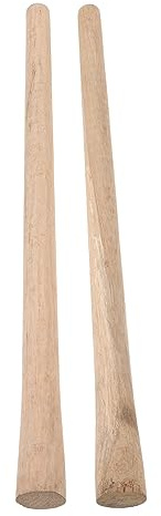 HAKIDZEL Manche de Houe en Bois Dur 50-51 Cm pour Outils de Jardinage, Lot de 2 Manches Robustes Ergonomiques, Poignées de Remplacement Polyvalentes pour Pelles et Couleur Aléatoire