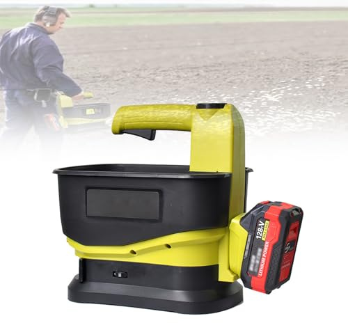 Spandiconcime senza fili, diffusione a 140°, alimentato a batteria, per concimazione di prati e giardini