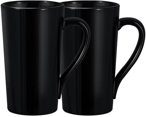 ARTKETTY Coffee Mugs Set of 2, 20oz/600ml Large Coffee Cups Ceramic Tall Coffee Mugs with Handle, Unique Latte Tea Cup for Office and Home, Novelty Gifts for Men and Women