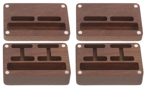 BESPORTBLE 2er-Set Manschettenknopfboxen aus Holz: Schmuckorganizer für Herren – Vintage-Manschettenknopfetui mit Magnetverschluss – Kleine Aufbewahrungsbox für Krawattenklammern, Accessoires und