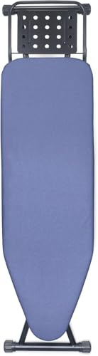 Planche à repasser à vapeur avec repose-fer - Table à repasser en maille métallique avec pieds antidérapants pour hauteur réglable - Planche à repasser pliable - Dimensions : 133 x 34 cm