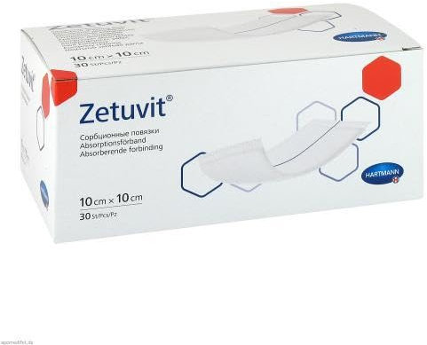 ZETUVIT Saugkompresse unsteril 10x10 cm 30 St