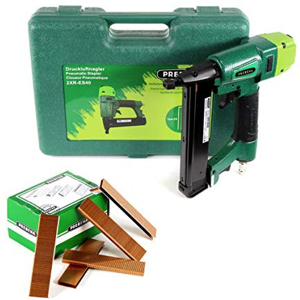 Prebena 2XR-ES40 - Graffatrice pneumatica con valigetta per il trasporto, tipo ES + 5200x Prebena ES26CNKHA