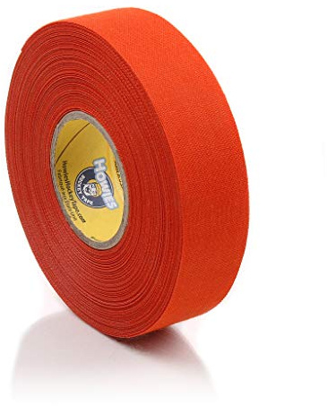 Howies Hockey - Orange Hockey Tape 1 Pack - Cloth Stick Tape - Strong, Long-Lasting Adhesive for Stick Blade, Lacrosse, Baseball - 1 Inch x 24 Yards - Professional Quality