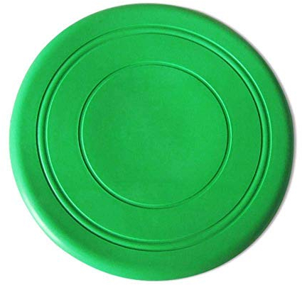 Qazxsw Frisbees Hund Frisbees Spielzeug Frisbee Haustier Spielzeug Runde Training TPR Hundespielzeug Fliegende Untertasse Bissfest, Gold, M, Gold, M.