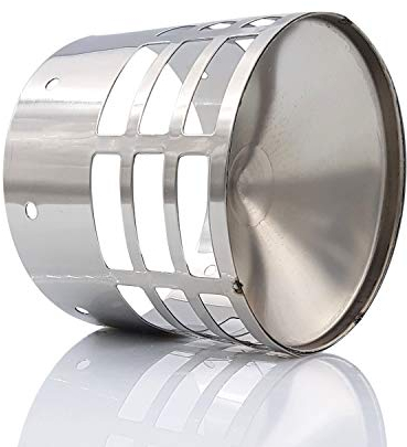 TYGERIX® Terminale Orizzontale Inox con Griglia Antintrusione Ø 80 mm Scarico Fumi Caldaie e Stufe +Spessore +Resistenza, il Top