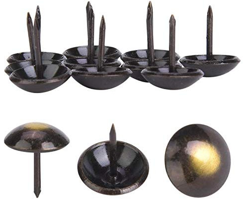 Tachuelas de tapicería de 100 Uds, Alfileres de clavos para muebles de latón antiguo, clavos redondos de cabeza grande, clavos para tapicería antiguos, tachuelas para muebles(16 * 20mm)