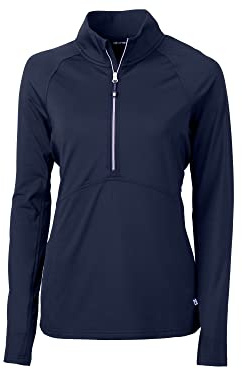 Cutter & Buck Long Sleeve Adapt Eco Knit Half Zip Pullover Chemise Femme