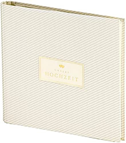Rössler Papier 18777190106 - Foto-/Gästebuch Simply Love, „Unsere Hochzeit“, 60 offwhite Seiten, 230 x 220 mm, 1 Stück | Album mit 60 offwhite Seiten für Fotos, Glückwünsche, Erinnerungen und Hochzeitsgrüße