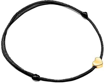 MARLION JEWELS Armband für damen aus Kordel mit Herz/Stern. Vergoldeter/versilbert Chirurgenstahl damen Armband ideal für Valentinstag und Muttertag Geschenk, Geburtstag... Schmuck damen