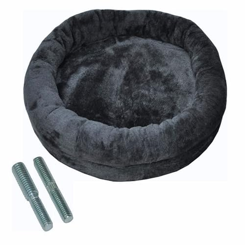 nanook - Liegeplatz, Liegemulde XL - Liegefläche Ø 53 cm - für große Katzen geeignet - für M8 M10 Kratzbäume und Sisalstämme - inkl. Adapterschraube - Farbe: dunkelgrau