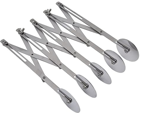 Cortador de pizza, cortador de rueda de masa ajustable, cuchillo de pastelería de varias ruedas para pastel, Pizza, pastel, galletas, galletas(5 ruedas)
