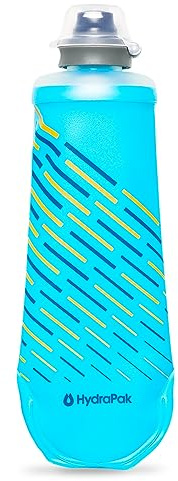 HydraPak Softflask 250 ml vikbar flaska för trail löparväst, mjuk näringsflaska (blå)