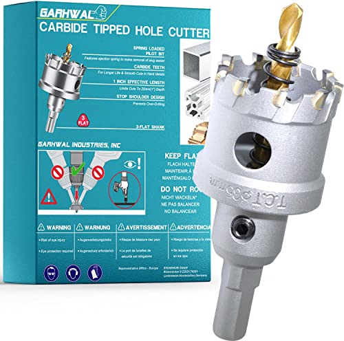 GARHWAL Sega a tazza in metallo duro, 35 mm, corona in metallo duro, sega a tazza TCT, taglierina in metallo di alta qualità per tagli precisi in metallo, plastica e fibra di vetro