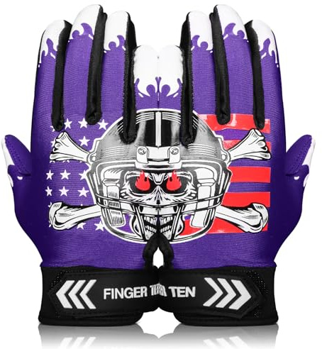 Gants de Gardien de But de Football américain pour Jeunes garçons et Filles - Antidérapants - Protection de la Paume - Sport de Plein air - Imperméables - Fit pour Enfants (Clou de Girofle, S)