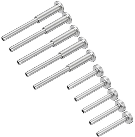 QUARKZMAN 10 Coppie Kit Cavi Ringhiera Invisibile Tenditore 1/8 Argento | Ferramenta Ringhiera Cavo Montanti Legno/Metallo 2x2 4x4, Acciaio Inossidabile T316, e Terminale Nascosti