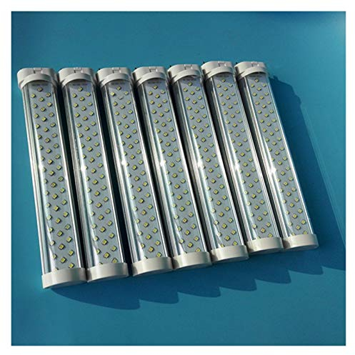 Maiskolben geführt 7PCS LED 2G11 18W Lampe Dimmlevels 410mm Länge 2835 4-pin-Lampe Perlen CERROHS mit Superhell (Color : Transparent, Size : Cold white 6000K)