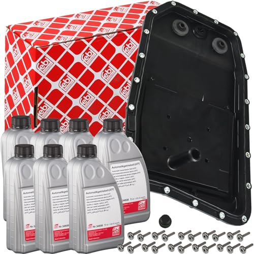 Febi Teilesatz Automatikgetriebe | 171617,(H50002)+34608 Febi Ölwanne+Febi M-1375.4 passend für E90 E60 E70 E83 E65 6HP26/28