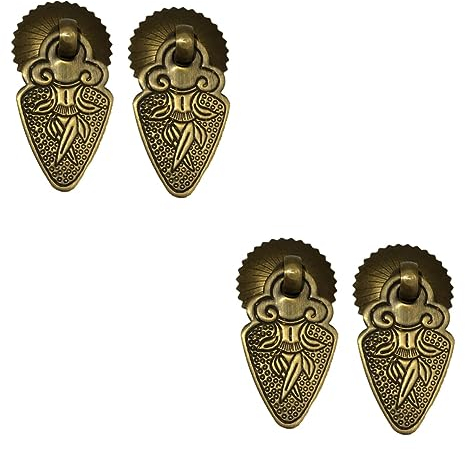 jojofuny 4stücke Antike Türgriffe Aus Bronze Dekorative Knöpfe Für Schmuckkästen Und Vintage Möbelbeschläge Für Kommoden Und Schränke