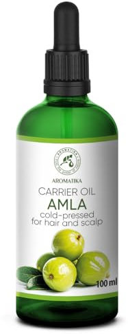 Aceite de Amla 100 ml - Prensado en Frío - Portador Puro Para el Cabello - Base - Cuidado del Cuero Cabelludo - Hidratante y Nutritivo Para un Brillo Natural
