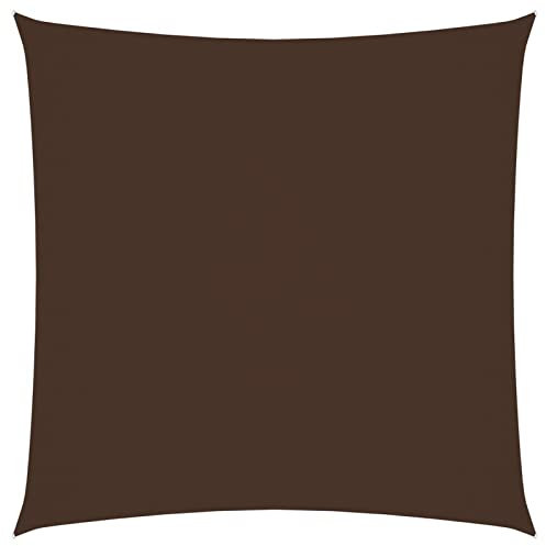 Juroupi Sonnensegel Oxford-Gewebe Garten Sonnenschutz Sonnensegel Terasse Quadratisch 6x6 m Braun
