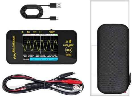 VIVIWI Handheld Digital Oscilloscope 3.2 in LCD Screen 10MHz Bandwidth Easy Carry Tester for Automotive & Sound Application