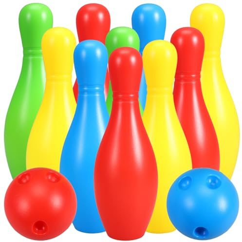 HOMOBABE Jeu de Bowling Ensemble Interactif Stable et Robuste pour Garçon et Filles en PE pour Activités Intérieures et Jeux Quotidiens en Famille