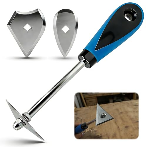 Paint Stripper Tool Set, 3-in-1 Shave Hook Scraper with Stainless Steel Blades (Triangle Combination Heart), Professional Remover & Wood Scraper Tool Easy Removal for Home Renovation Woodworking & DIY