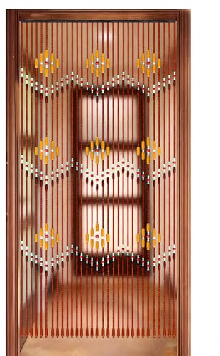 EEYBLAEEY Wooden Beaded Curtain, 31 Strands 35.4 x 86.6 Door String Curtains, Beads Hanging Fringe Room Divider Curtain for Doorways Hallway Entrance Multi-Scenario