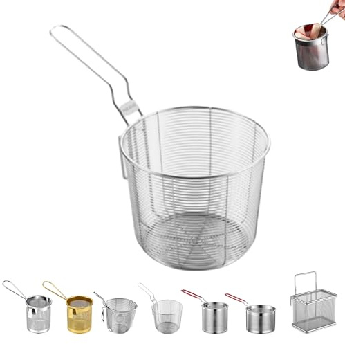 Cestello per Pasta in Acciaio Inox,Divisorio per Cottura,Cestello per Pasta separata,Mestolo per Spaghetti,Cestelli Separato per Pentola Ideale per Scolare Spaghetti e Noodles Set, per verdure