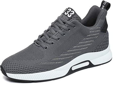 Chaussures Rehaussantes Hommes 8cm décontractées Sport Lacets légères Respirantes Talon caché Sneakers Montantes Confort Mode Urbaine