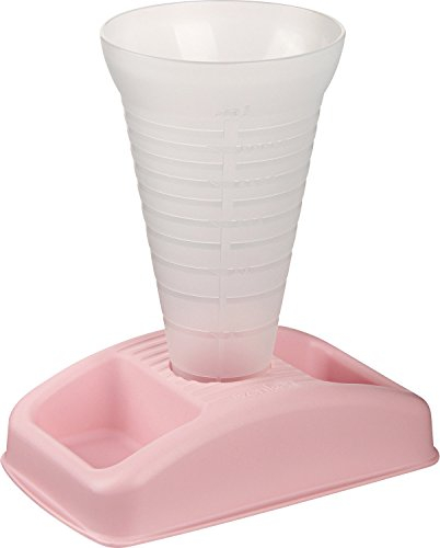 Spritzbeutelhalter mit Tüllengarage in rosa/transparent – stabiler Halter für Spritzbeutel mit 500 ml Volumen inkl. Messbecherfunktion, erleichtert das Befüllen, spülmaschinengeeignet, Made in Germany