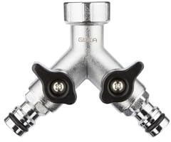 Geka 431CSB Zweiwegeventil Stecksystem IG G 3/4 Zoll aus verchromtem Messing, Silber, 18 x 8 x 13 cm