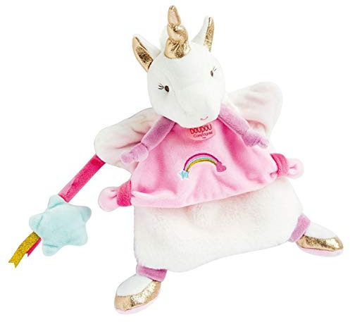 Doudou et Compagnie DC3320 Kuscheltier, Einhorn, 25 cm, Rosa/Weiß