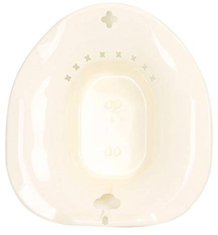 NANANA Bain de Siège Hanche Baignoire pour Patient D'hémorroïde, Hygiène Intime de Nettoyage, 39.7X36.7X20.5Cm,creamywhite,Withoutflusher