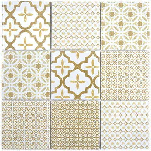 Piastrelle a mosaico in ceramica, retro vintage, beige, bianco, piastrelle da cucina, rivestimento da parete per banconi, WC, piastrelle, parete posteriore della cucina