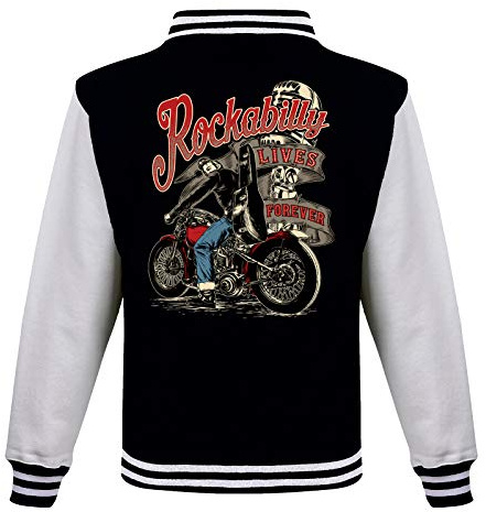 Gasoline Bandit Rockabilly Baseball College Jacke - Old School Hot Rod - Let The Good Times roll