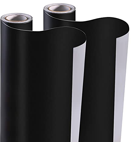 Kesote 2 Rolls Blackboard Paper 42 * 200cm Chalk Board Stickers Reusable Self Adhesive Blackboard Paper for Homeschooling Office Classroom Presentation Restaurant Menu Board