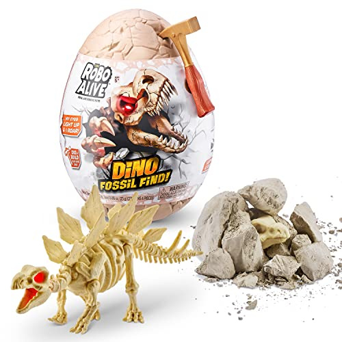 ROBO ALIVE Dino Fossil Find - Stegosaurus, Überraschung Roboterspielzeug, Dinosaurier-Entdeckerset (Stegosaurus)