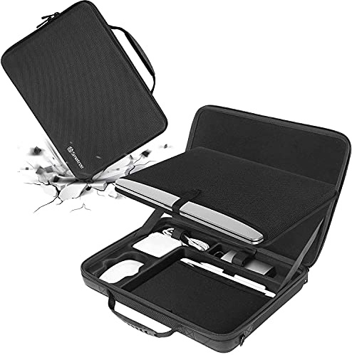 Smatree 15,6 Zoll Laptop Tasche Aktentasche Kompatibel mit 15,6 Zoll Samsung Galaxy Book3 360/Book2 Pro 360/Galaxy Book Pro 360, Schutz und Stoßfeste Hartschale mit Zubehör Organizer Fach,Schwarz
