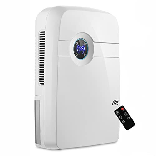 Portable Déshumidificateur Electriques avec Télécommande, Silencieux Deshumidificateurs d'air Réservoir d'eau de 2500ml, Minuteur Dehumidifier, Capteur d'humidité, pour Chambre Salle de Bains Bureau