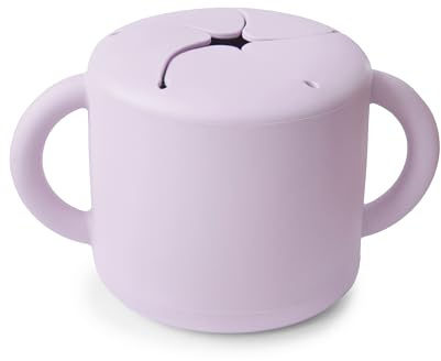 mushie Bol Tasse à Collation Silicone | Sans BPA | Assiette Anti Renversement | Accessoires pour Bébé, Jeunes Enfants Garçons et Filles | Passent au Lave-Vaisselle et au Micro-Ondes | Soft Lilac