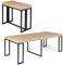 IDMarket - Konsolentisch, ausziehbar, Toronto, für 10 Personen, 235 cm, Industriedesign