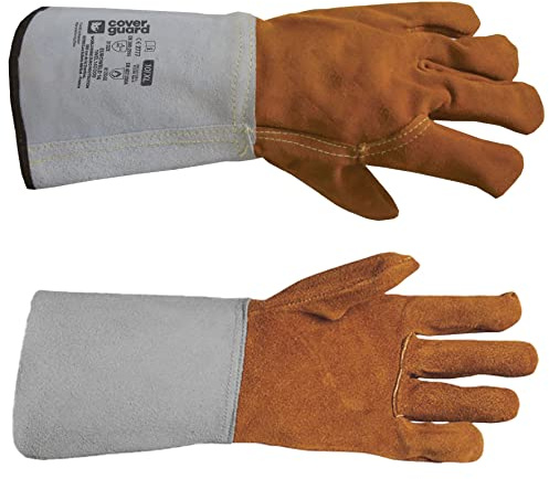 Genérico – Guantes Soldador EUROWELD 250 talla 10 corteza de ganado mango 15 cm